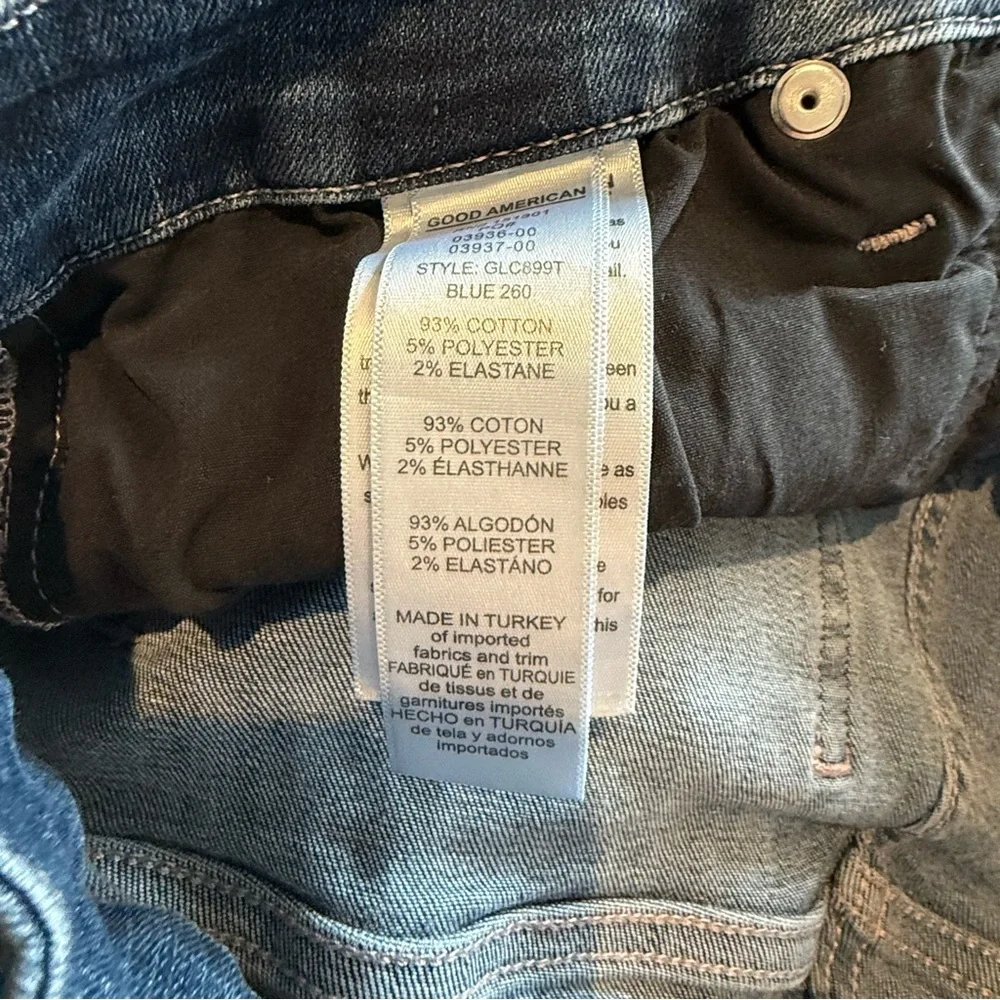 Good American Good Legs Crop Leg Jeans - Dark Blue Size 16 - Picture 9 of 11